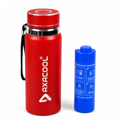 Image of Insulin Cooler Travel Case - Holds 3-5 Insulin Pens | Insulin Cooling Bottle with Biogel Ice Pack, Insulin Cooling case, TSA Approved Diabetic Medication Cooler Box for Travel Bottle (Red)
