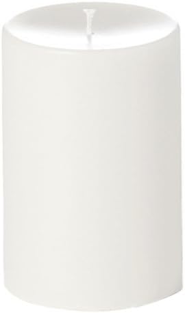 Yummi 4x6 Unscented Column Pillar Candle, White, ea