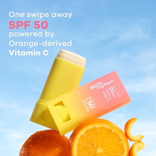 Image of Earth Rhythm Rosy Ritual Glow Sunstick SPF 50 PA ++++ with Vitamin C & Carrot Extract.In Vivo Tested