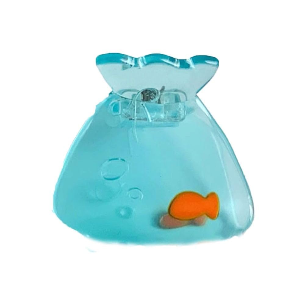 1Pc Light Blue Fun Transparent Goldfish Hair Clip Small Shark Clip, Acetate Hair Claw Nonslip Clips Travel Hair Accessories,Easy to Use Hair Clips Beauty and Personal Care,Clips and Barrettes