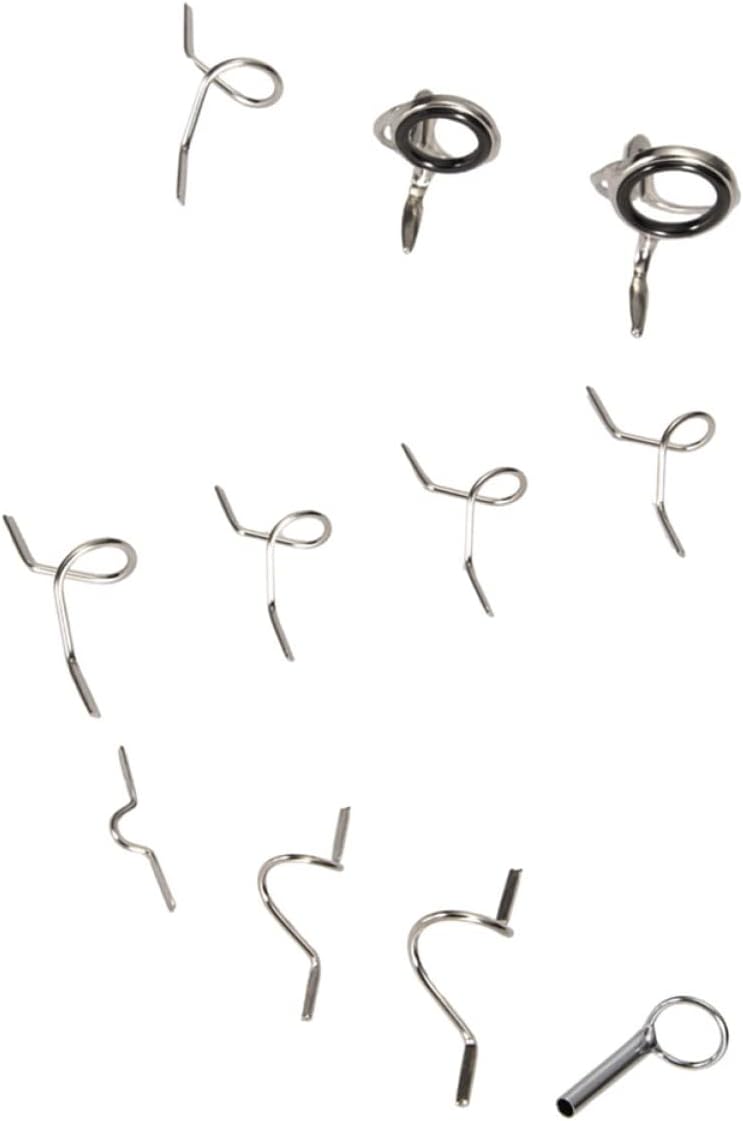 55pcs Saltwater Eye Accessories Stainless Rod Parts Convenient Fly Kit Freshwater Ceramic Guide Portable Ring Tips Fishing Re Frames Tip Rods Professional Steel Pole Rings