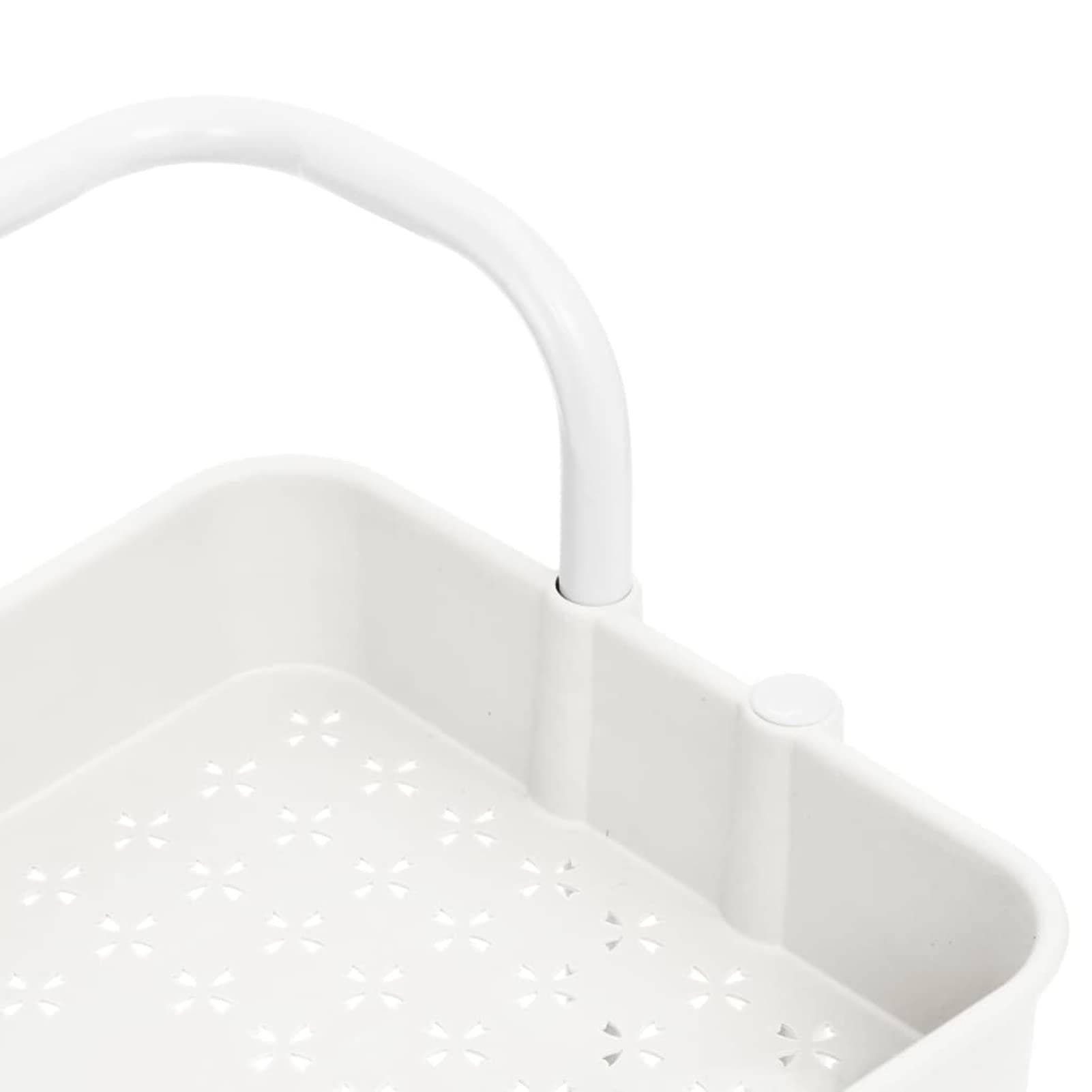 Chariot de Cuisine 3 Niveaux Blanc 42x35x85 cm Fer et ABS,Panier A Roulette Cuisine,Casiers Et Supports De Cuisine
