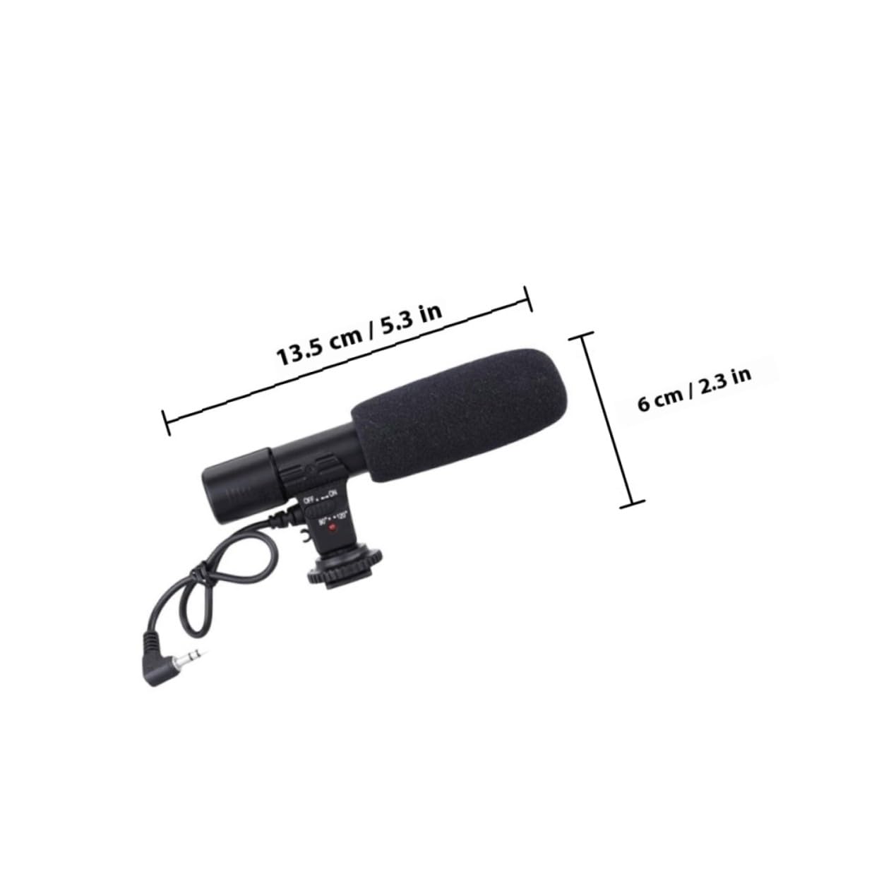 Microfono per Interviste Cardioide Professionale per Fotocamera DSLR e Videocamere Microfono di Registrazione con e Montaggio Compatibile con Smartphone e Tablet