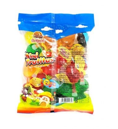 Miniatura 3 de Paquete de 2 | Gelatina de frutas | Mini Frutitas | 40 piezas en total | Jaleas exprimibles con sabor a frutas | Sabores surtidos: mango, piña, uva,
