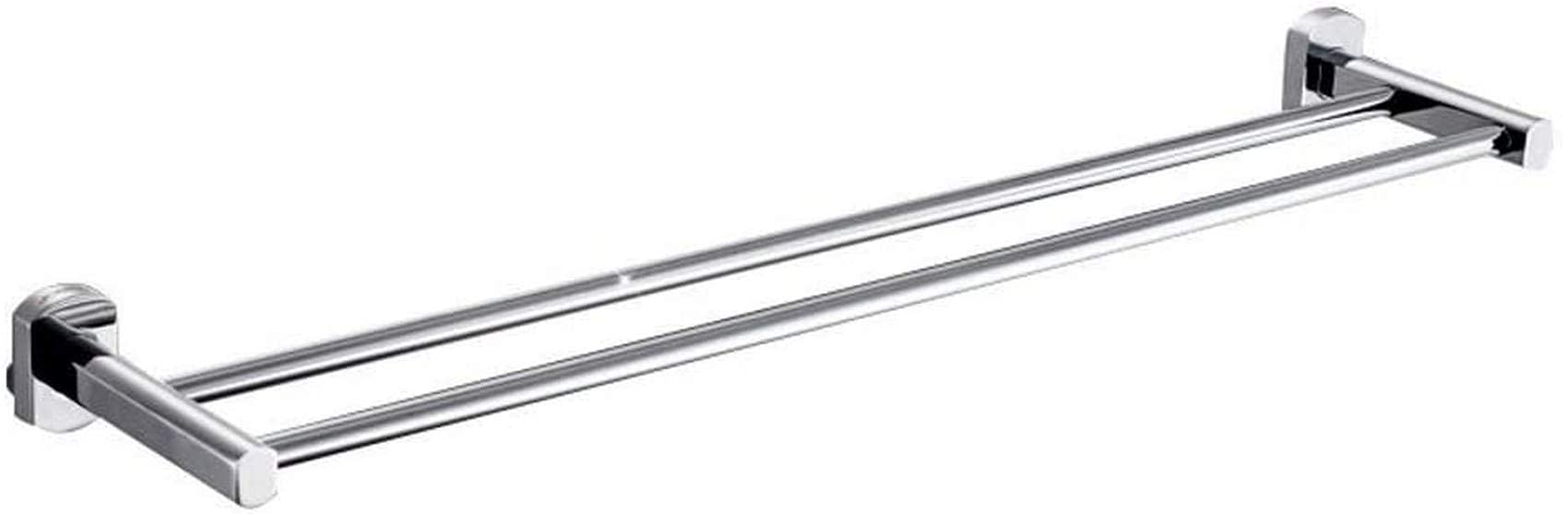 Porte-serviettes poli en cuivre et acier inoxydable double barre