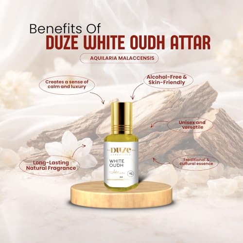 Image of Duze White Oudh Attar For Khatu Shyam and Banke Bihari alcohol free 100% Natural Made In Kannauj