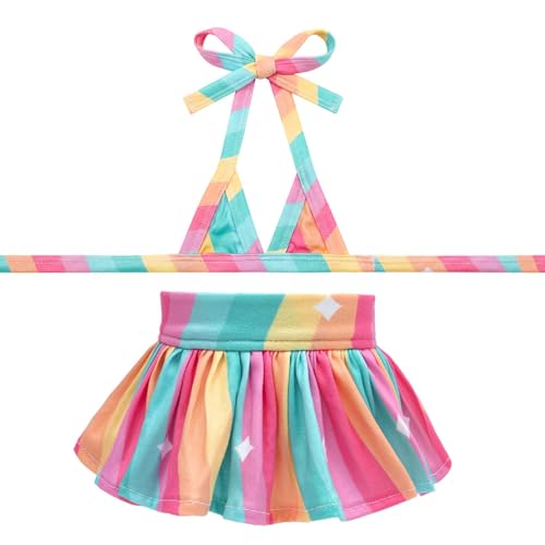 Image of CuteBone Dog Bikini Dress, Stylish Swimsuit Costume for Small Dogs, Comfortable & Adjustable Puppy Bathing Suit, Soft Outfit Pet Apparel for Beach, Pool and Summer Fun DB34M