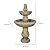 ourrco 47.2" H Italian Outdoor Floor Standing Fountain and Waterfalls 2-Tier Water Fountains with Budding Lotus Top for Outdoor Garden, Backyard, Porch, Deck, Lawn, Patio