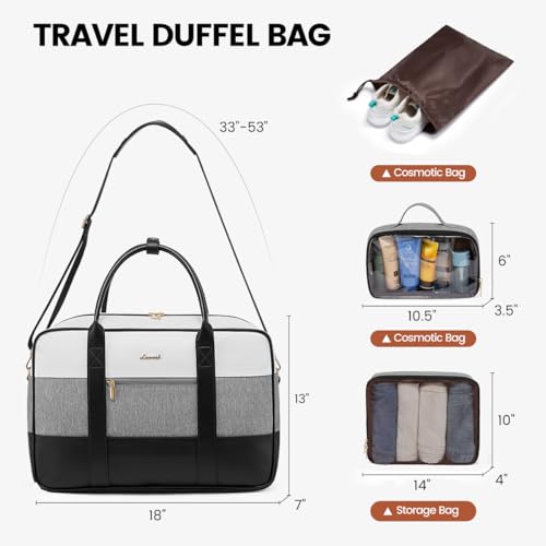 LOVEVOOK Weekender Travel Duffel Bag, Personal Item Duffle Bags for Women with Laptop Compartment, Overnight Bag with Toiletry Bag, Yoga Gym Bag with Wet Pocket, Hospital Bag for Labor and Delivery2