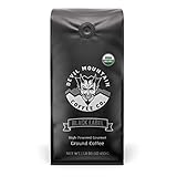 'Black Label' Dark Roast Ground Coffee, Strongest Coffee in the world With Highest Caffeine, Lab Tested, USDA Certified Organic (16 oz.)