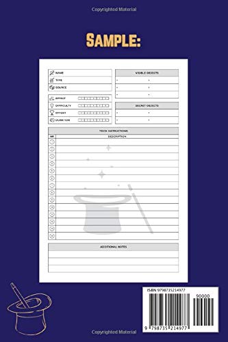 Magic Tricks Notebook: Magic Tricks Log Book & Magician Illusions Journal Diary | Keep Track & Reviews about Your Magical Activity | Fun Gift for Performers & Illusionists Kids image 3