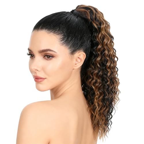 Drawstring Ponytail Extension 14 Inch Curly Ponytail for...