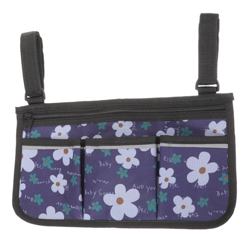 Abaodam 車椅子用オックスフォード生地サイドバッグ 耐摩耗軽量 大容量収納ポーチ 携帯電話 水筒対応 取り付け簡単 日常使用に