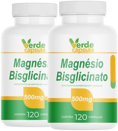 Kit 2 Magnésio Glicinato 500mg 240 Cápsulas - Magnesio Glicina - ...