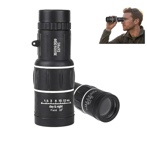 16x52 Monocular Telescope for Adults & Kids – High-Powered Compact Waterproof BAK4 Prism, for Bird Watching, Hiking, Hunting & Wildlife, Gift for Men Dad Husband