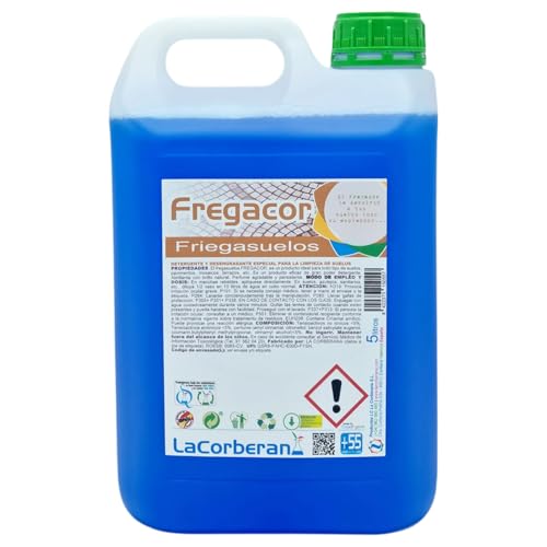 La Corberana Fregasuelos Profesional 5L – Fregasuelos Industrial Perfumado – Productos de Limpieza Para el Hogar – Limpia Suelos con Brillo Natural y Alto Poder Detergente