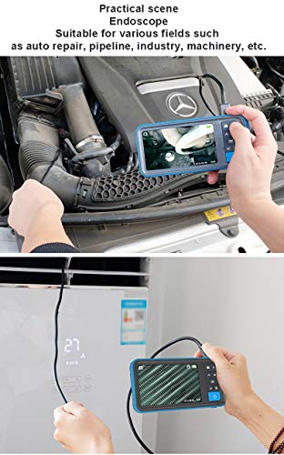QQ HAO Endoscopio Industrial, con Cámara De Inspección Impermeable A Prueba De 8Mm Y Monitor De 4.5 Pulgadas De Boroscopio