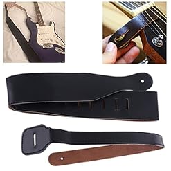 CZDYUF Sangle Épaisse Réglable en Cuir PU Souple pour Guitare Acoustique Électrique Basse Accessoires Noirs - Les Beatles, Paul McCartney, John Lennon, RIngo Starr, George Harrison CZDYUF Sangle Épaisse Réglable en Cuir PU Souple pour Guitare Acoustique Électrique Basse Accessoires Noirs – Image 2