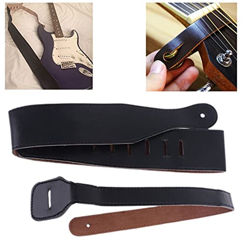 CZDYUF Sangle Épaisse Réglable en Cuir PU Souple pour Guitare Acoustique Électrique Basse Accessoires Noirs - Les Beatles, Paul McCartney, John Lennon, RIngo Starr, George Harrison CZDYUF Sangle Épaisse Réglable en Cuir PU Souple pour Guitare Acoustique Électrique Basse Accessoires Noirs – Image 3