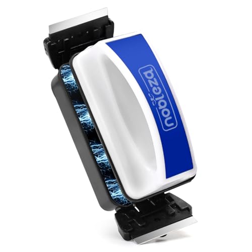 Nobleza Magnetischer Aquarium Scheibenreiniger – Doppelseitiger Algenentferner mit Klingen & Schwamm, Kratzfrei für Glas-Aquarien bis 6 mm, Schwimmend, Innen/Außen Reinigung (Größe S: 10.8x4x7 cm)