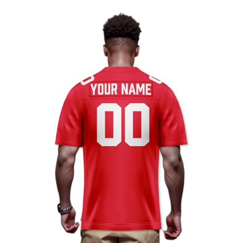 Image of Custom Replica Football Jersey with Name Number Logo