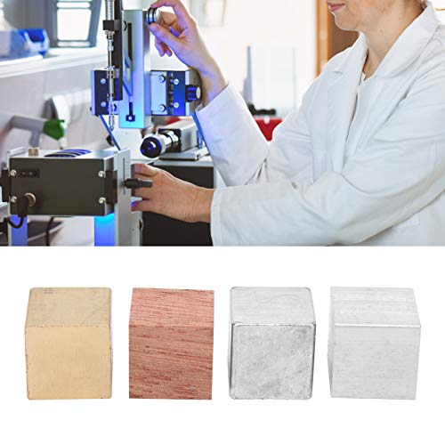 Image of Garosa 4PCS Cubes Group Density Cube Copper Iron Aluminum Wood for Density Measurement with Same Volume Different Mass Material Classroom Home Physics Experiment Teaching with Storage Box
