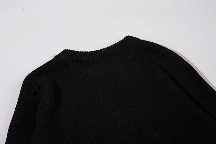 Sweaters Y2K Men - Stylish Fringed Knit Sweater for Men and Women-Street Style4