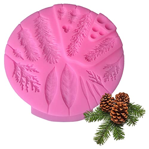Moldes de Silicone para Fundição em Resina | Agulhas de pinheiro de árvore de Natal deixa molde de s