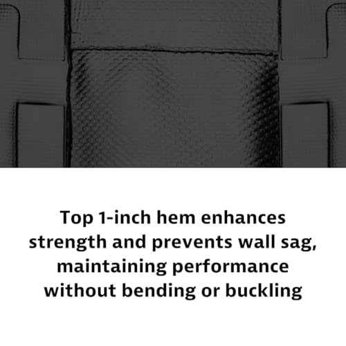 Image of Justrite Angle Bracket QuickBerm, 12' x 20' x 12 inch Large Oil Spill Containment Berm, 1,795 Gallon Spill Capacity, PVC Coated Fabric, Made in The USA, Black, 28074