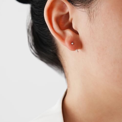 CHIC & ARTSY Half Hoop Earrings 925 Sterling Silver Huggie Earrings for Women Hypoallergenic Sterling Silver Small Huggie Hoop Earrings for Women2