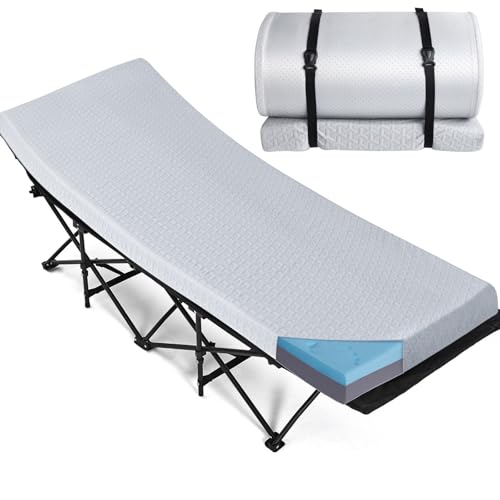 Memory Foam Camping Mattress Pad 3 Inch Thick, Portable Sleeping...