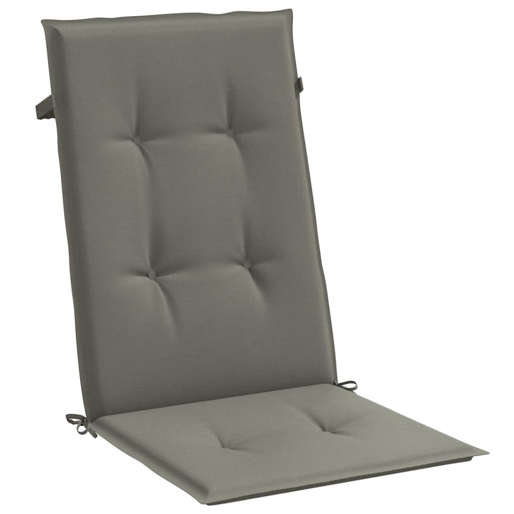 ShGaxin Cojines para Silla Respaldo Alto 4 uds Tela Gris Oscuro Melange, Cojines para Butacas De Jardin, Cojines Sillas Cocina, Cojines para Sillas De Terraza, Cojin Silla Exterior - 4002416