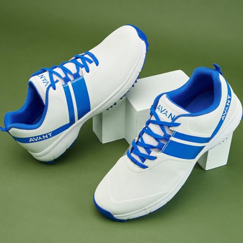 Image of AVANT Men's PaceMax Cricket Shoes - Anti Skid Rubber Outsole, Lightweight & Cushioned, Ideal Turf & Hard Ground Cricket Shoes