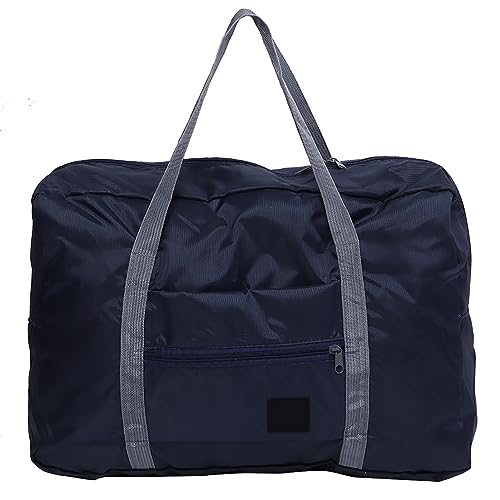Large Capacity Foldable Travel Duffel Bag, Navy Blue, Approx. 18.9x6.3x12.6 inches