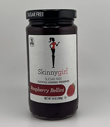 Skinny Girl Sugar Free Preserves And Jams Variety Pack Of 5 Flavors- Blackberry Mule, Strawberry Rose, Apricot Mimosa, Merlot Grape, Raspberry Bellini Sugar Free Jelly By Snackivore. #TOP5