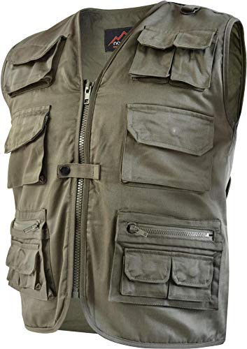 normani Outdoor Weste Safari mit vielen praktischen Taschen Farbe Olive Größe XL