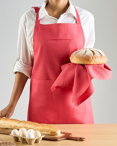 Image of Uni Plain Apron Title - 100% Cotton Kitchen Apron For Women & Men | Uni Plain, (28 inch X32 inch) | Durable Apron with Spacious Pocket - Perfect Kitchen Set for Home or Professional Use