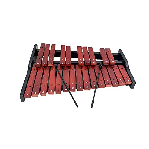 Lfhelper Portable Professional 25 Key Xylophone, Glockenspiel, Alto Wooden Xylophone For Adults&Kids Percussion Education, Diatonic Scale From F To F, Semitone Scale From F To D (Rosewood) #TOP2