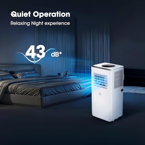 Image of Portable Air Conditioners 10000 BTU, 4-in-1 Smart Portable AC Unit with App & Remote Control, Cool, Heat, Dehumidifier, Fan for Rooms up to 450 sq.ft, 24H Timer, Includes Window Kit