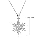 Amanda Rose Collection Diamond Accent Snowflake Pendant Necklace in Sterling Silver on an 18 inch Sterling Silver Chain