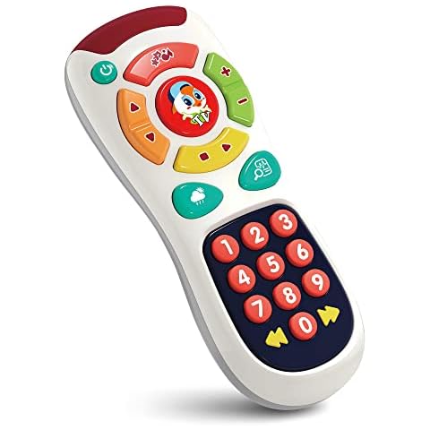 My Remote, My Program – Baby Remote Control Toy for 6 Months Old and Up – 20 Unique Learning Remote Buttons, Plays Baby Music Tunes, Flashing Lights, BPA Free and More Cover