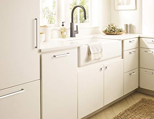 Image of Amerock | Cabinet Pull | Polished Nickel | 8-13 /16 inch (224 mm) Center-to-Center | Monument | 2 Pack | Drawer Pull | Cabinet Handle | Cabinet Hardware