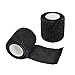 KHGUZ Car Steering Wheel Cover Wrap Tape, 2PCS Non-Slip Sweat-Absorbent Steering Wheel Protective Strap Bandage, Breathable Vehicle Interior Accessories, Universal for SUV RV Truck (Black)