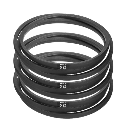 Image of uxcell 3pcs A77 or 4L790 Classic Wrapped Rubber V-Belt, 77 inch(1956mm) Inside Circumference, A Profile V Belt