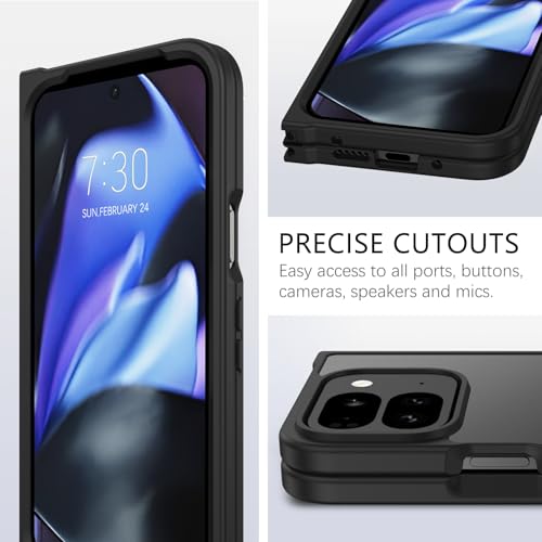 Coque Pixel 9 Pro translucide noire protection pliable mat - 6