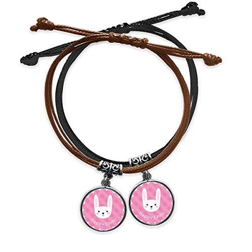Bracelet lapin de Pâques cuir double pour assortir vos looks de couple