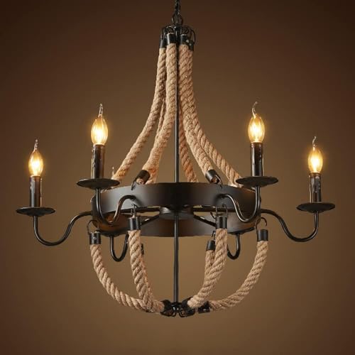 Lustre suspension moderne 6-light candle luminaire salon salle à manger ajustable