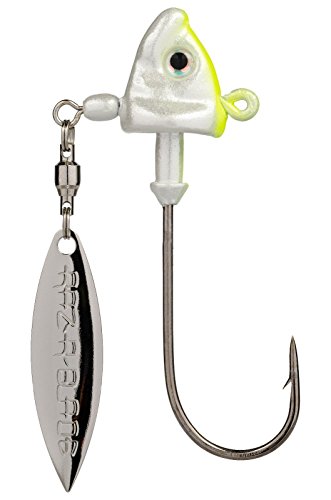 Strike King Tour Grade Spin Head Fishing Lure, Chartreuse White