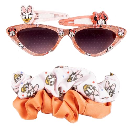 CERDÁ LIFE'S LITTLE MOMENTS Set de Belleza Infantil de Minnie Mouse Gafas-Gafas de Sol, Pinzas y Gomas para el Pelo Minnie
