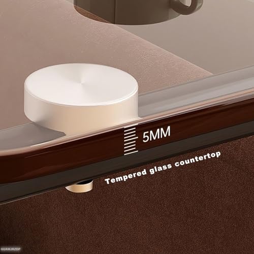 Table basse verre trempé anti-encombrement avec double rangement stable - 5